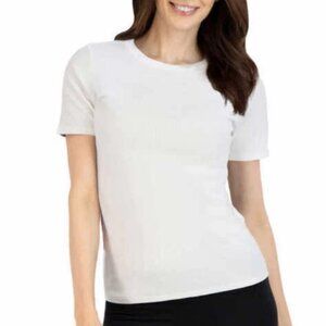 Lucky Brand Women's  Ribbed Short Sleeve T Shirt